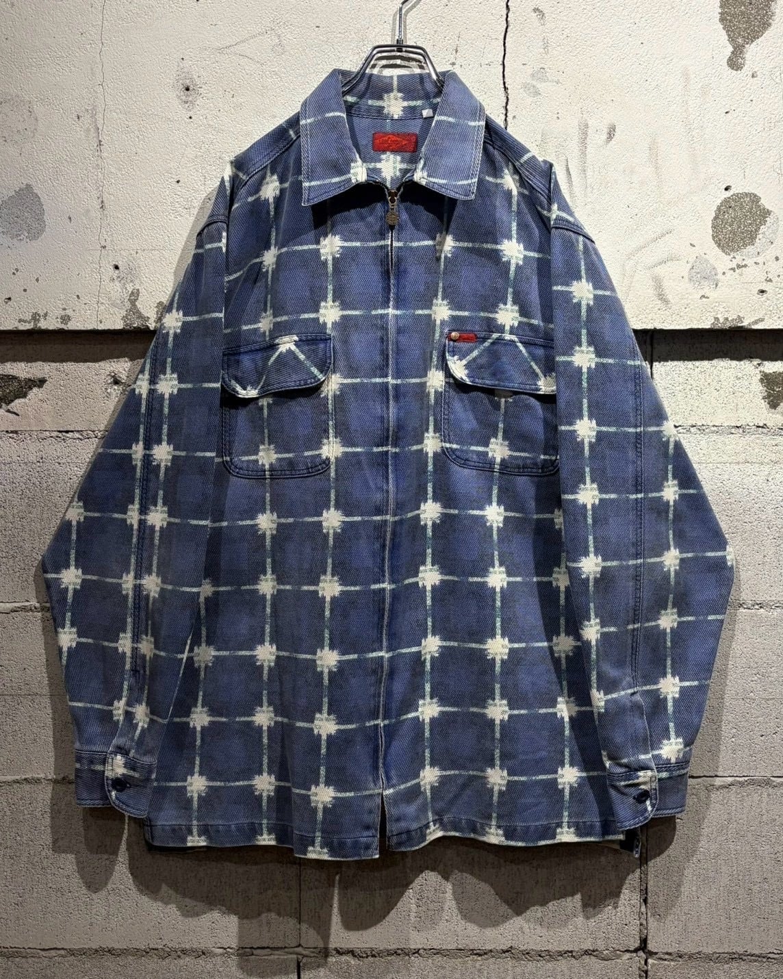 Caka otto】“Lee Cooper” Plaid Pattern Vintage Loose Zip Up Jacket