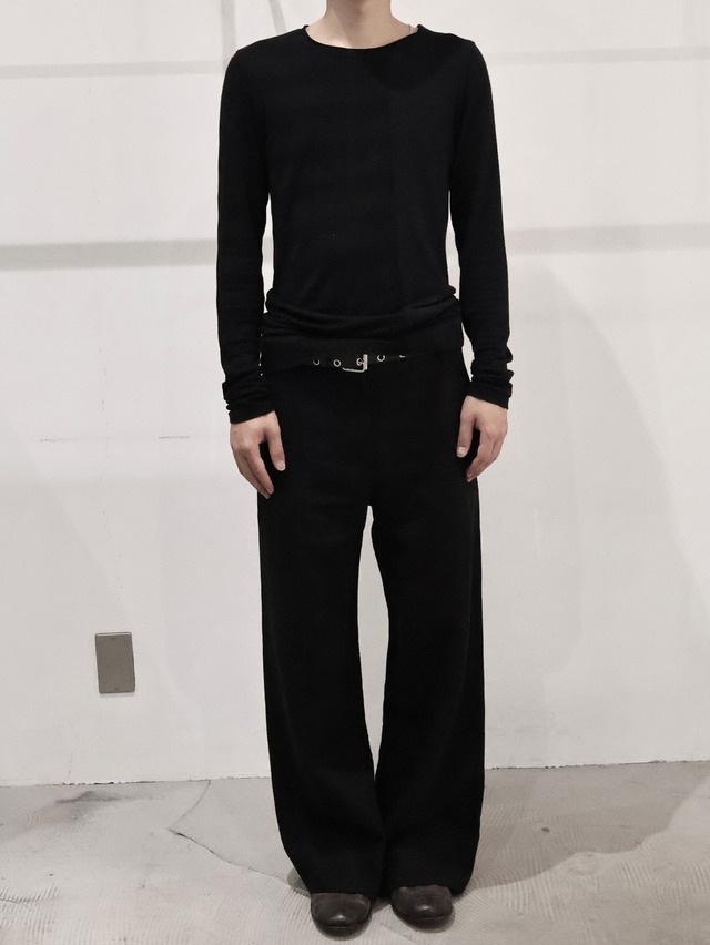 【Y's】glitter border knit