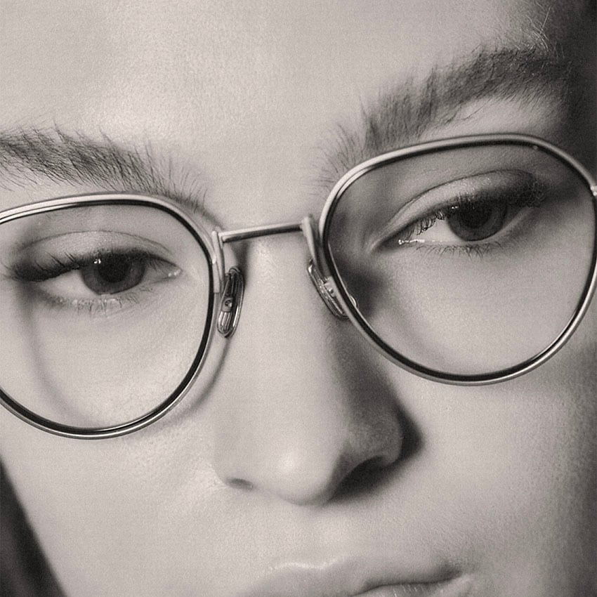 Lunetta BADA / 74/02 / 1641 GUN・WHITE GOLD - BLUE GREY lenses