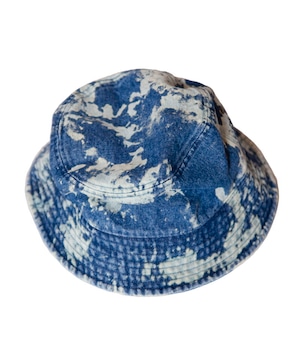 Bleached Denim Bucket Hat　Indigo