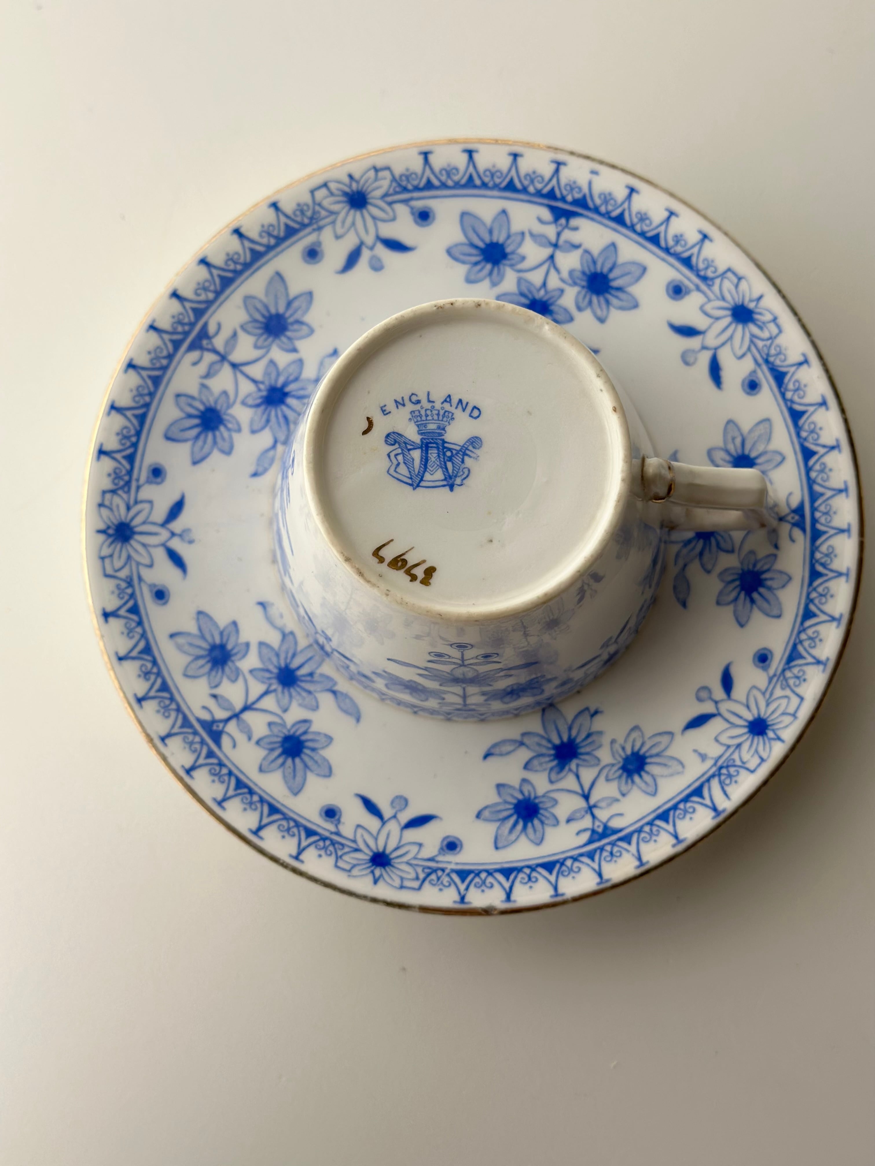 Wileman ワイルマン / ブルー小花のcup&saucer (b) | VIRON antique