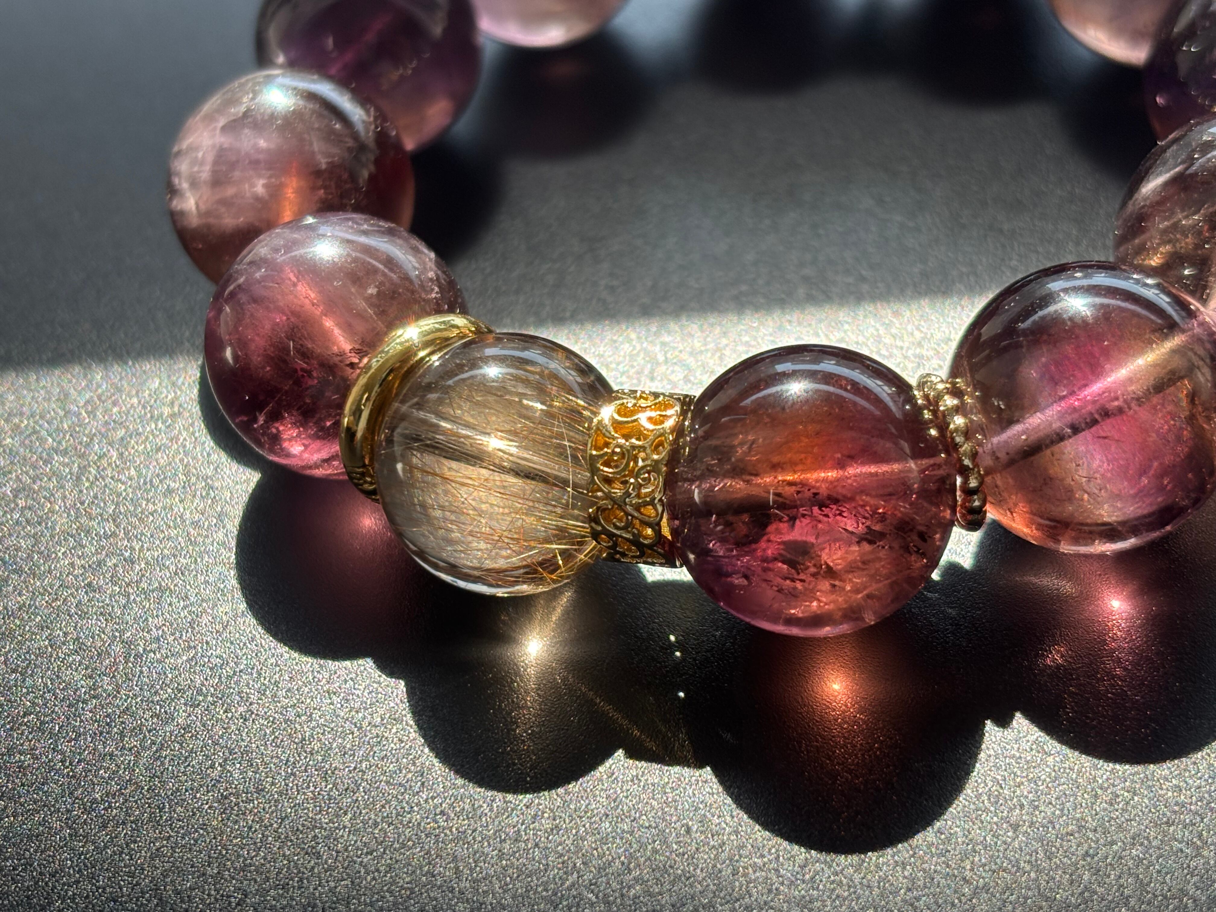 高品質 レッドスモーキーアメジスト スモーキーサゲニティック