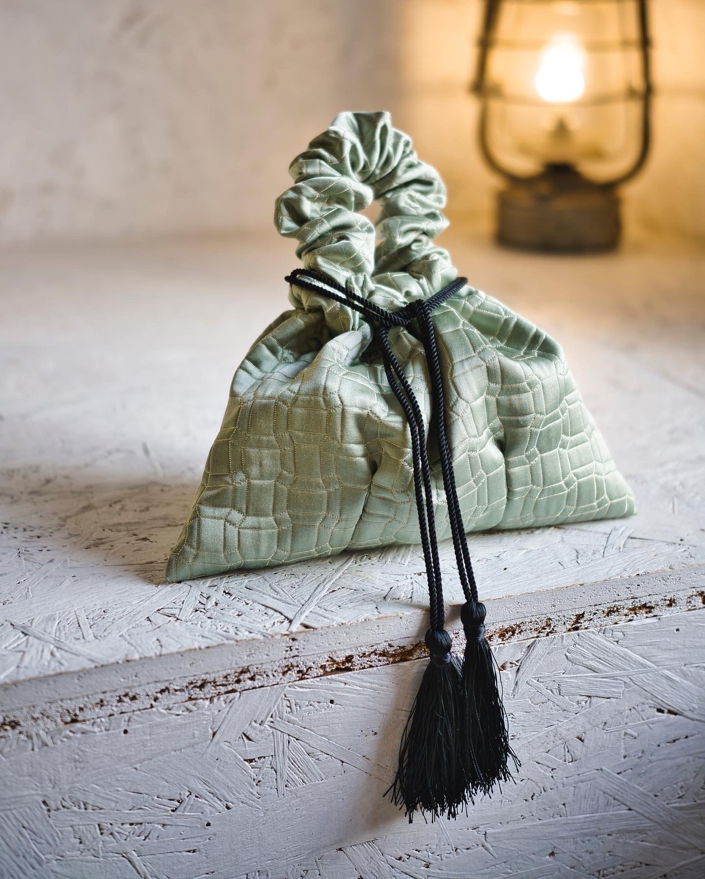 超美品⭐︎ chiiiibag Mesh Kinchaku グリーン Kinchaku Matcha Milk Candy | Sakuraco Shop