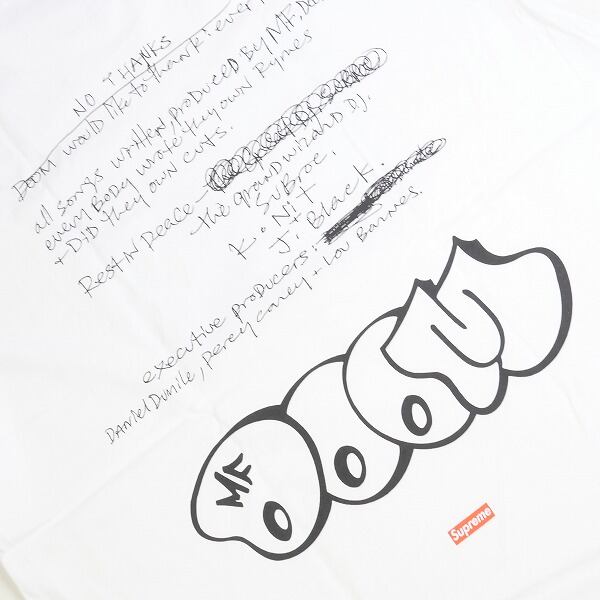 Size【L】 SUPREME シュプリーム ×MF DOOM 23AW Tee White Tシャツ 白