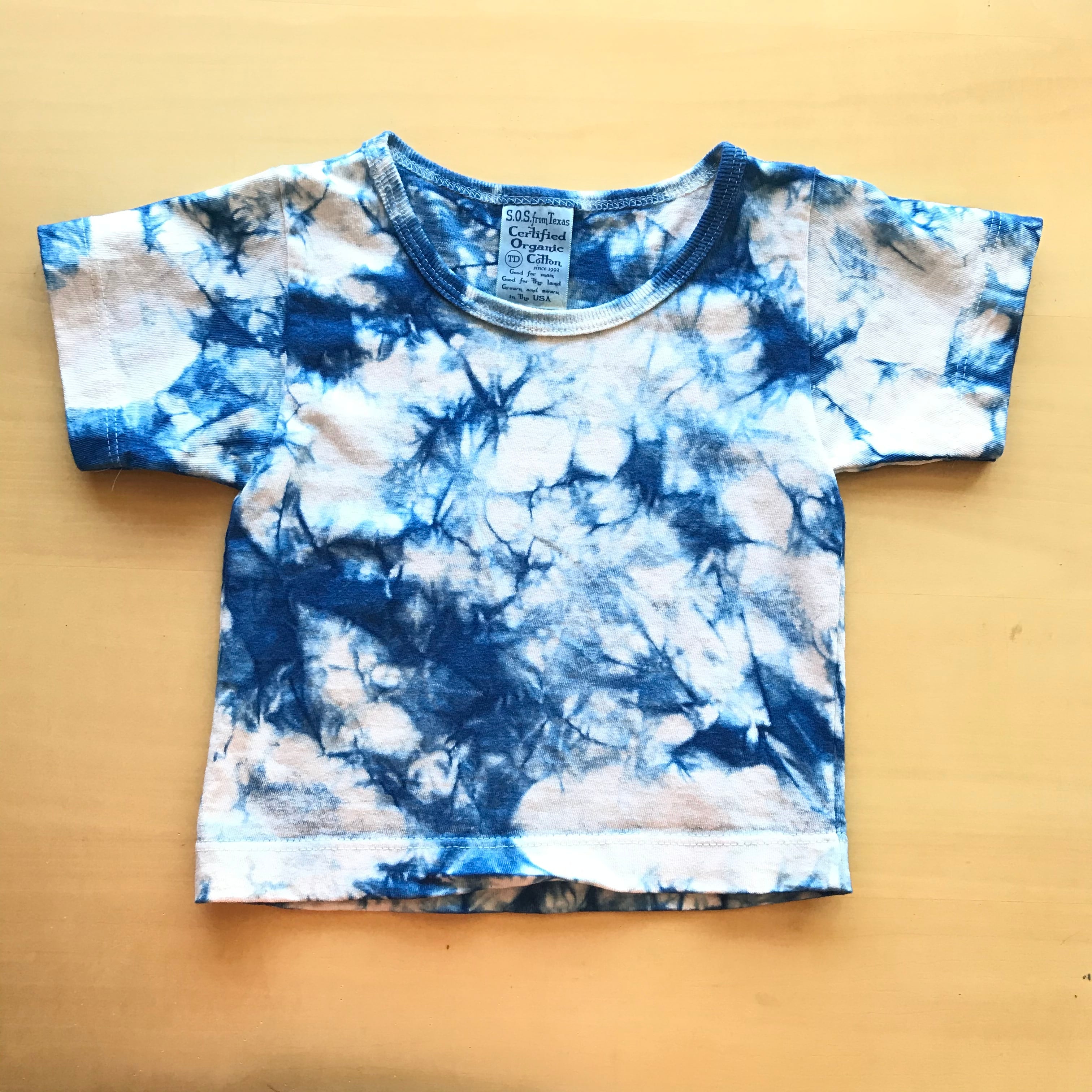 ベンチ 収納付 1124 藍染め(むらくも絞り\u0026粉染め)リメイクTシャツ
