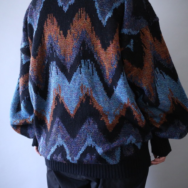 good coloring tribal pattern pattern loose silhouette sweater