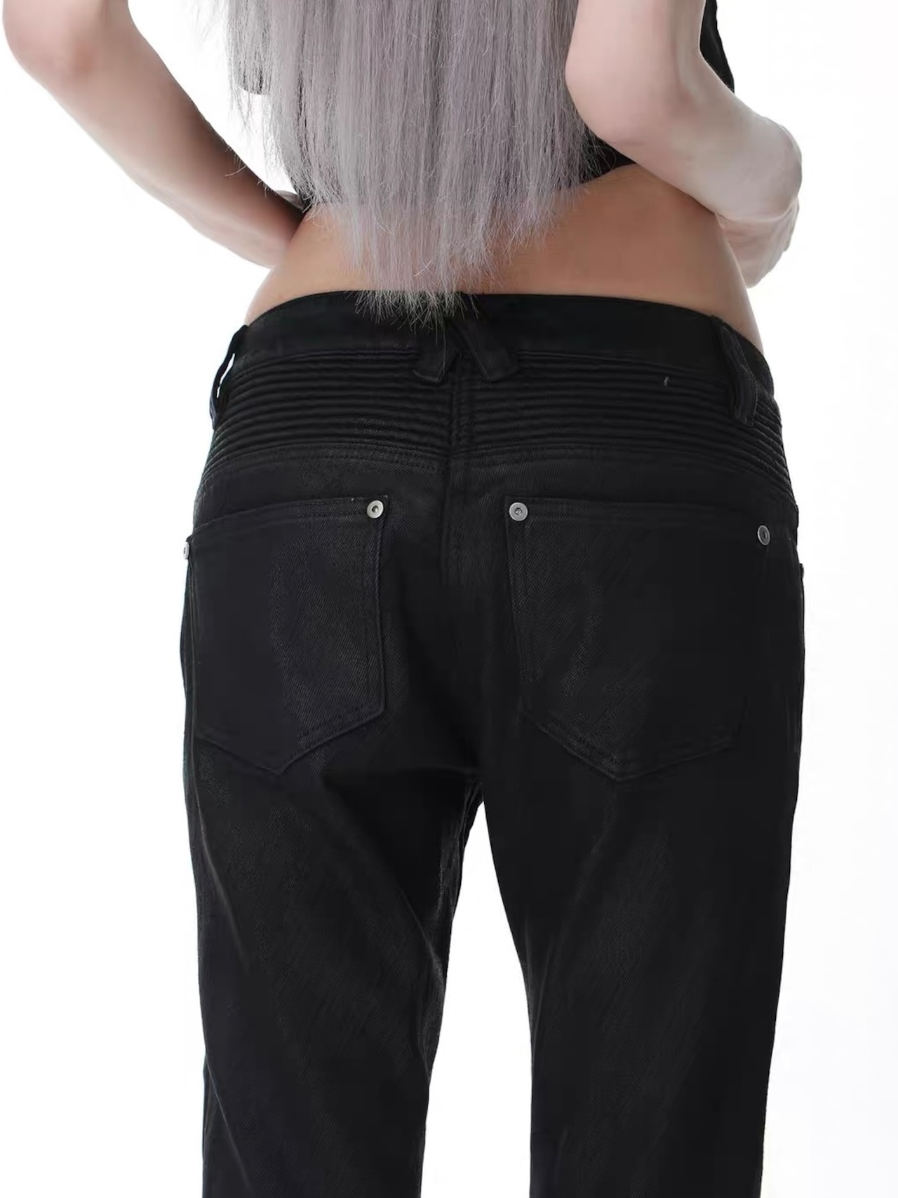 【SEXXDEVIL】Waxed Zip Skinny Denim