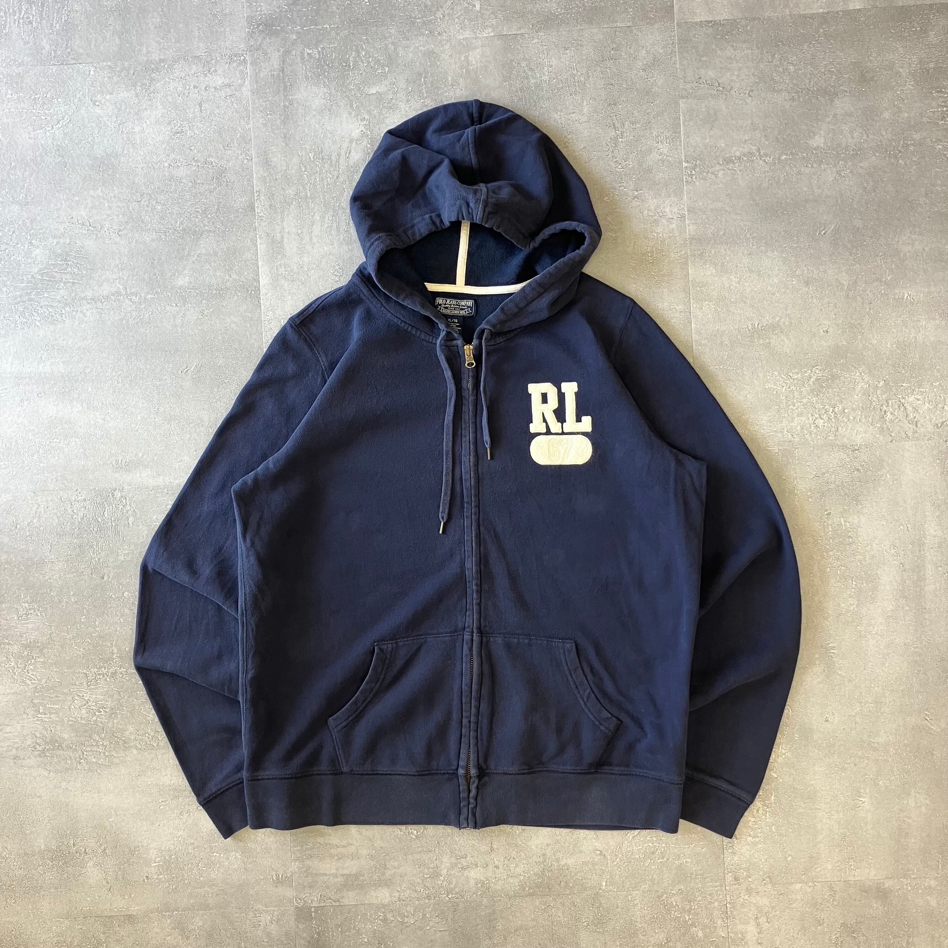 POLO JEANS COMPANY フルジップパーカー ワンポイントデザイン XL No.2192