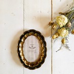 波型オーバルフォトフレーム　ブラック