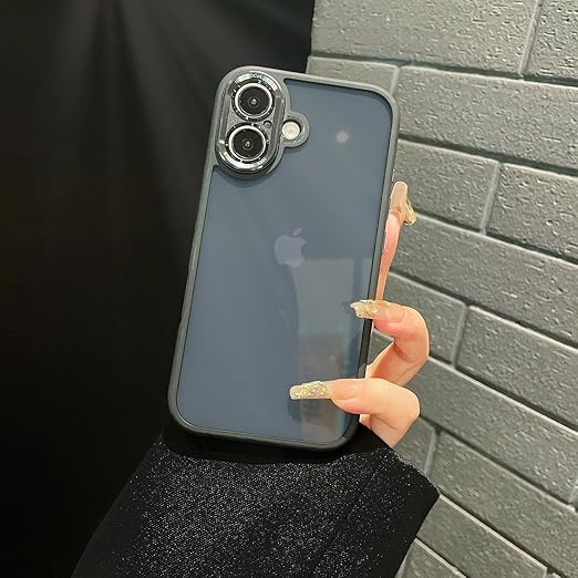 iyite iPhone 16 ケース、一体型カメラレンズ保護機能付き、[ミル