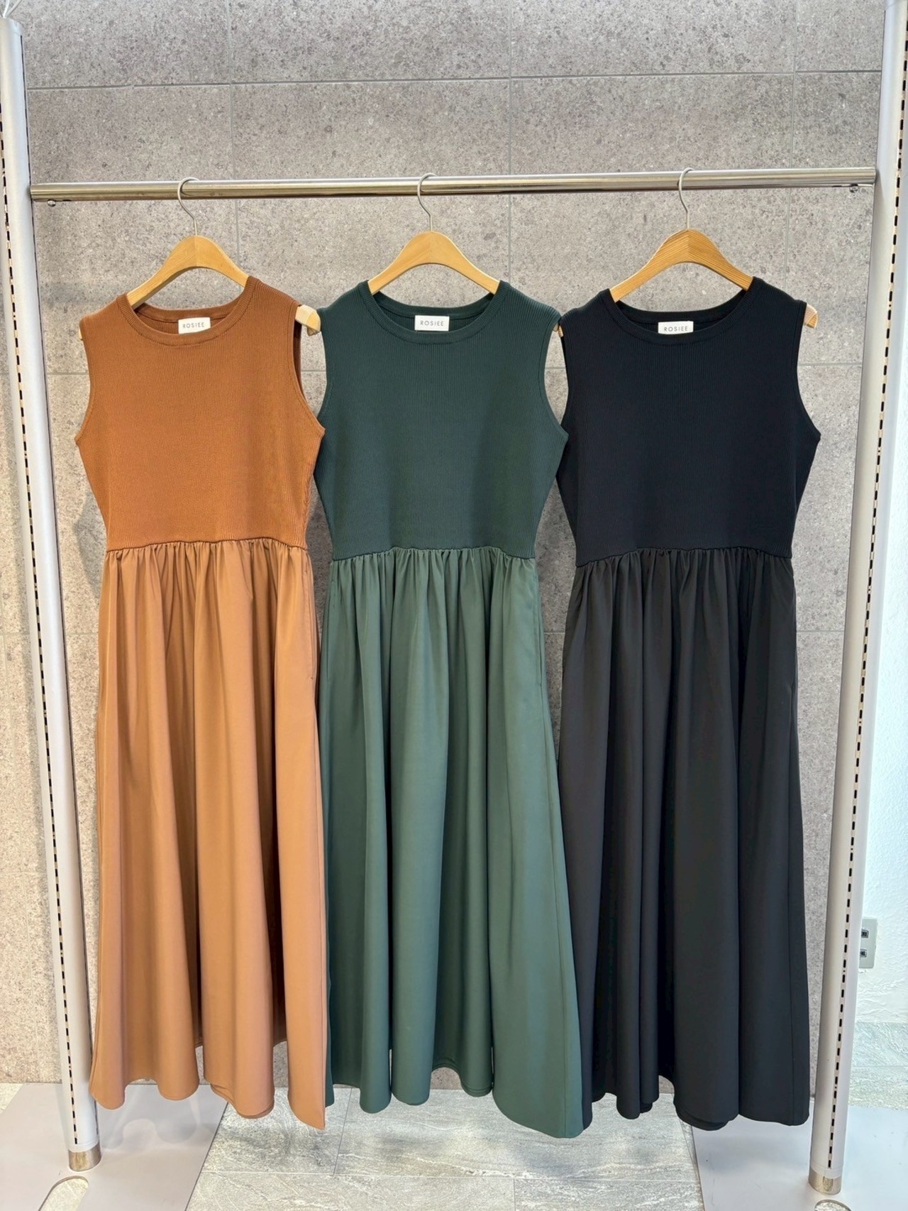 ロージー　Rosiee　R751253  ニット×布帛ドッキングOP