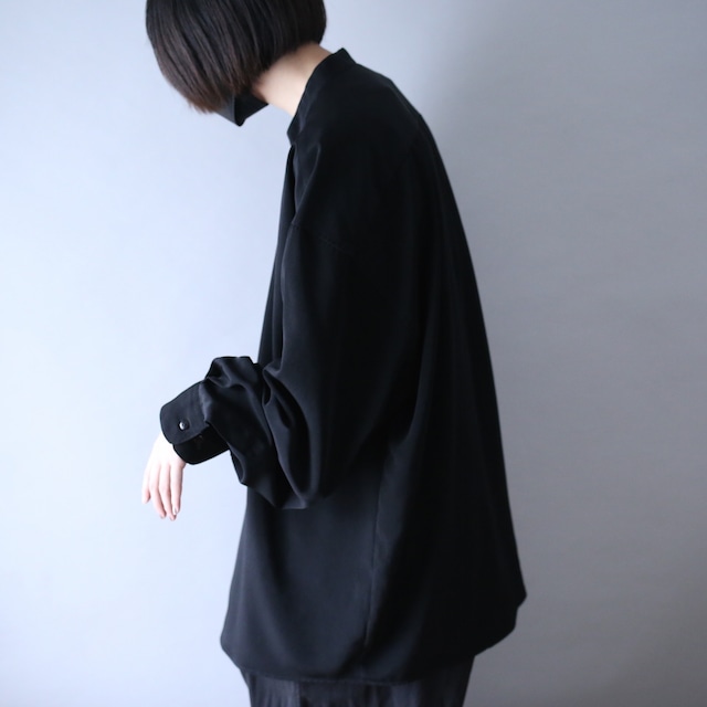 "刺繍" silver ornament  fry-front minimal mode special shirt