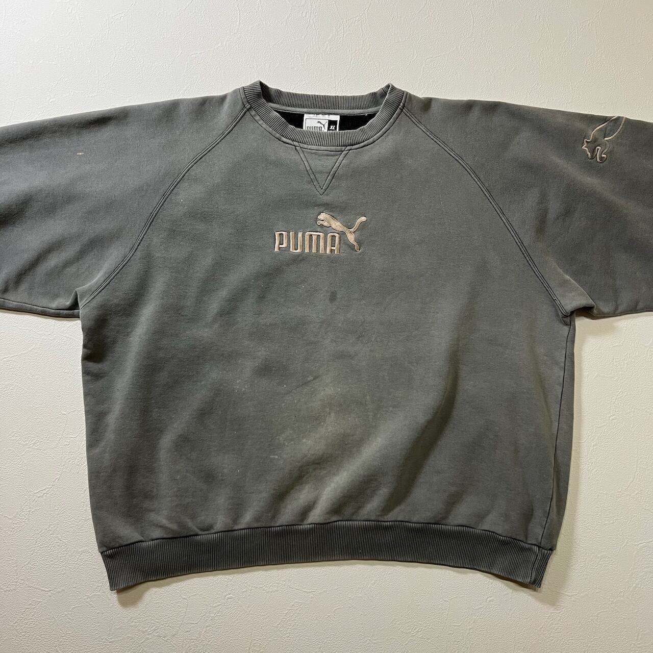 90s~00s PUMA 鬼フェード スウェット トレーナー プーマ アッシュ
