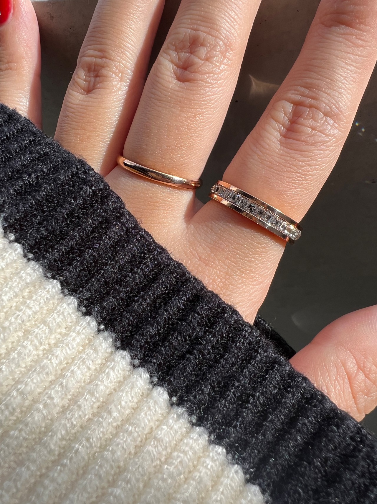 Square zirconia ring