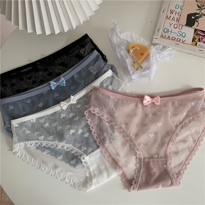 メッシュレースサマー薄手パンツ リボン 夏物 萌量不足40831503243