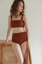 リブタンクハイウエスト水着(Terracotta)