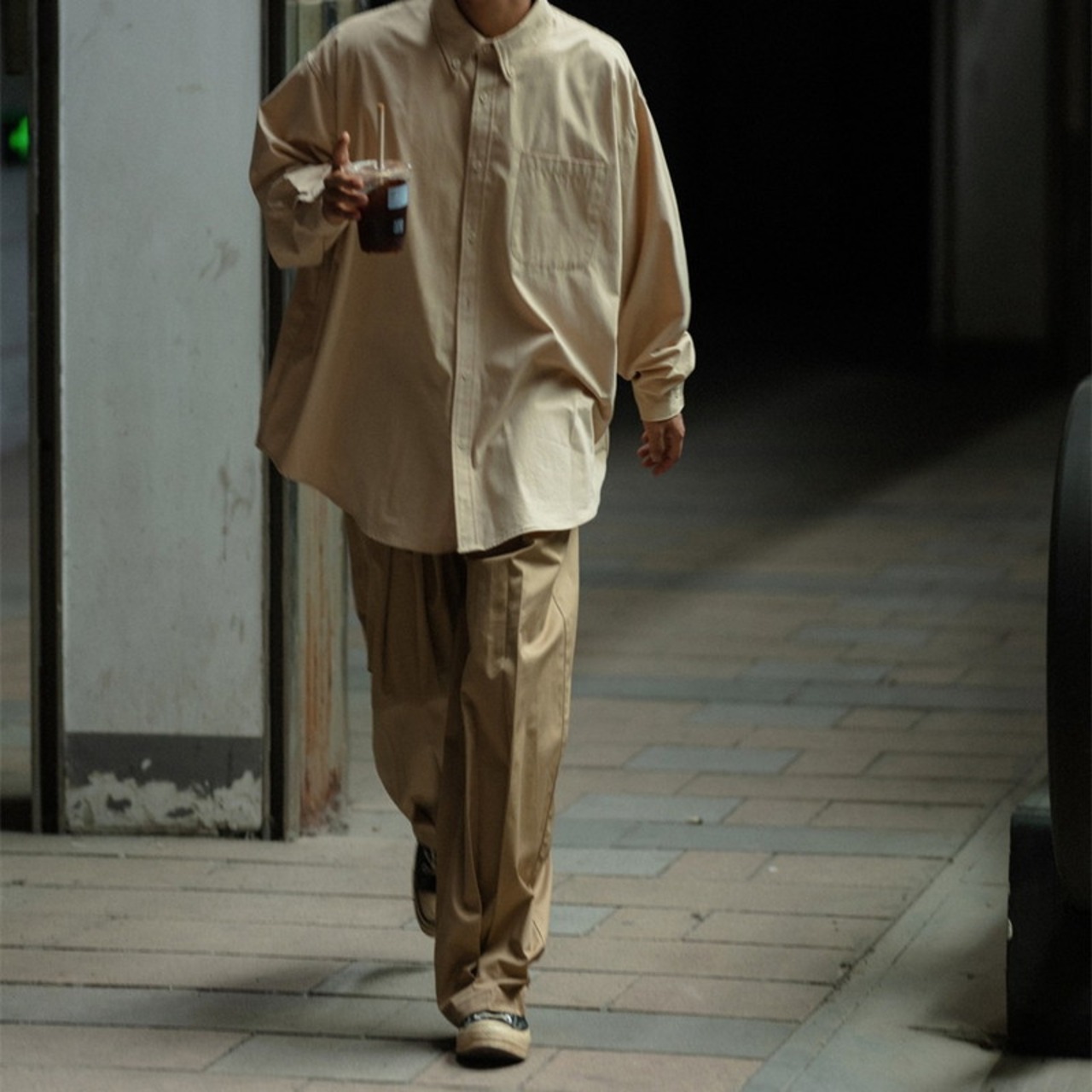 ドロップショルダーワイドファットシャツ　975