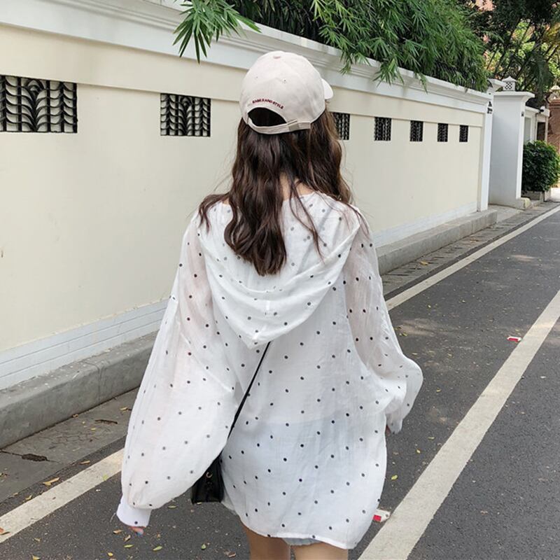 パーカー ドット可愛いダボダボオルチャンシースルーパーカー Hdfks Marron マロン レディース 可愛いワンピース ドレス トップス サンダル など パーカー ドット可愛いダボダボオルチャンシースルーパーカー Hdfks Marron マロン レディース 可愛いワンピース ドレス トップス サンダル など