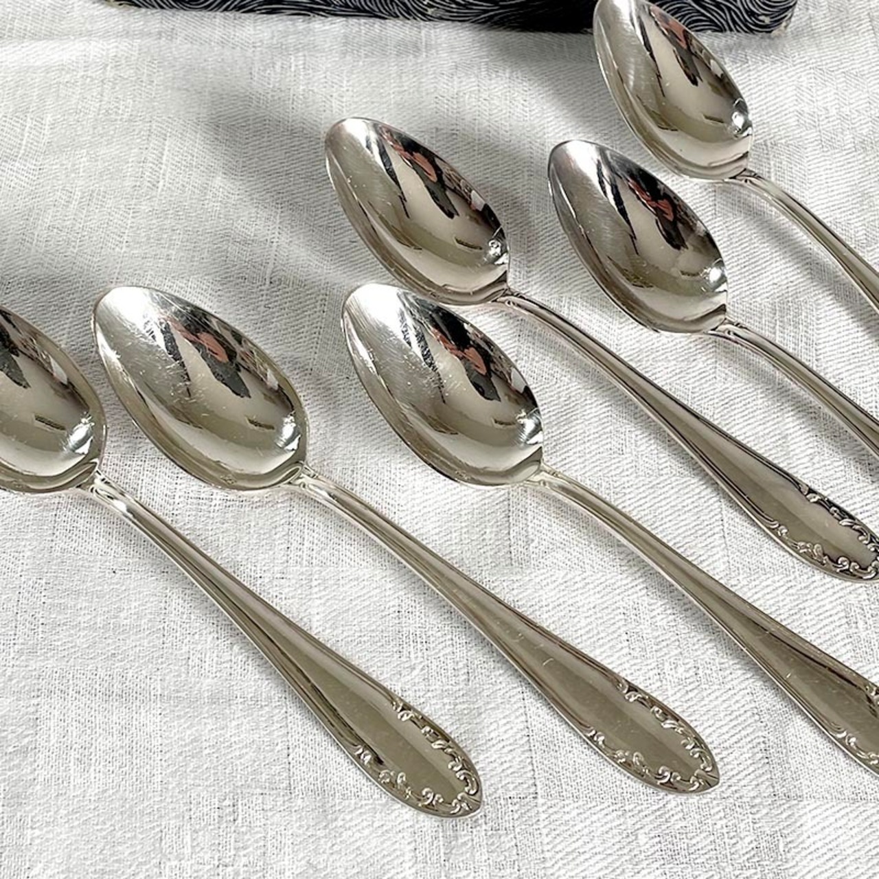 スプーン　デザートスプーン　ティースプーン　2本セット　シルバープレート　France 12TWcw26