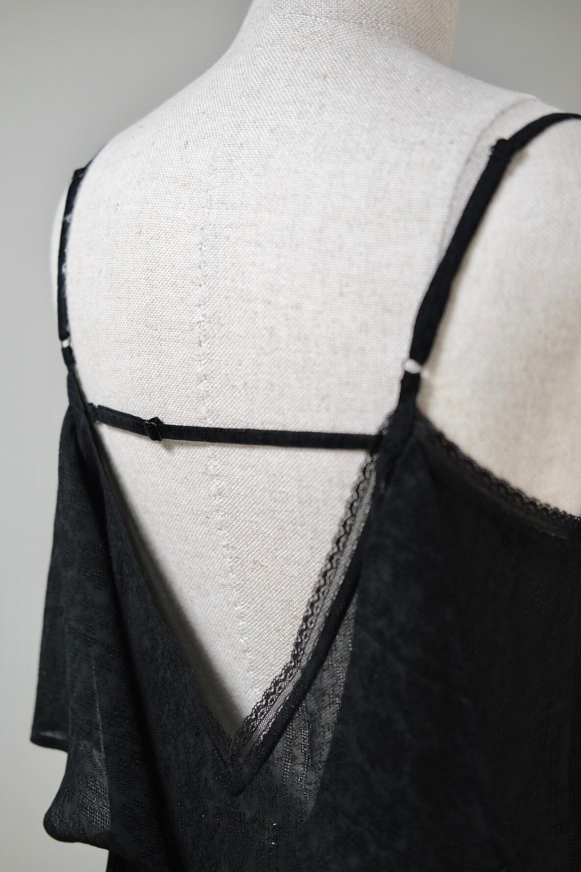 FETICO】LACE JACQUARD CAMI DRESS -Black- | loop