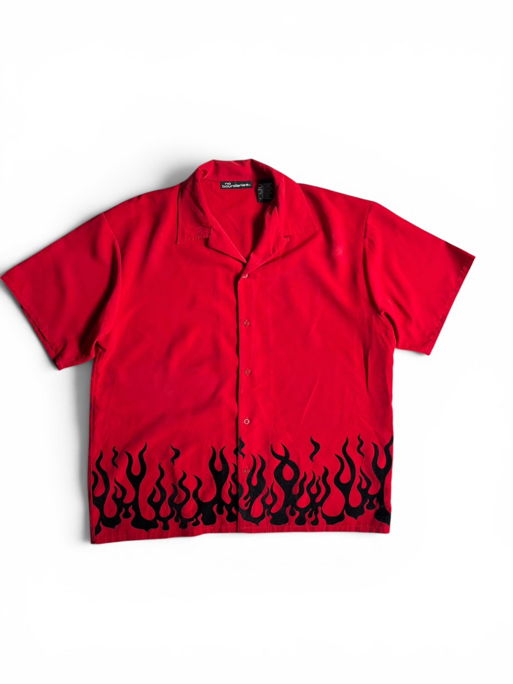 50's PENNEY'S TOWNCRAFT Print Corduroy Open Collar Shirt L / JC