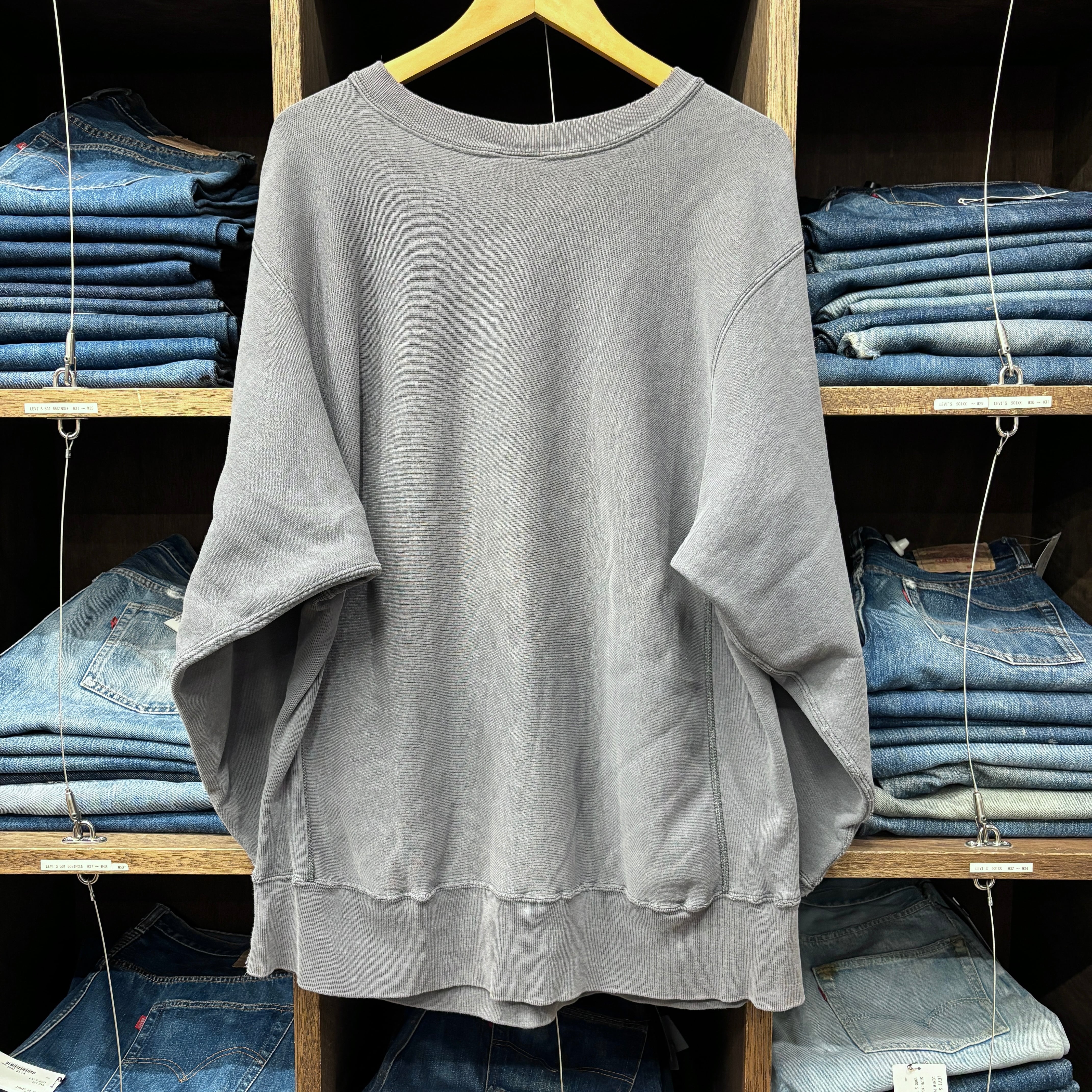 1980'S CHAMPION REVERSE WEAVE GREY SOLID 目無し SWEAT SHIRT