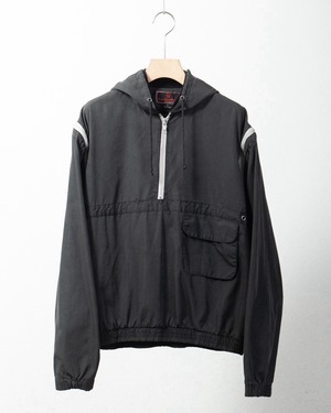 detachable half zip pullover hoodie jacket