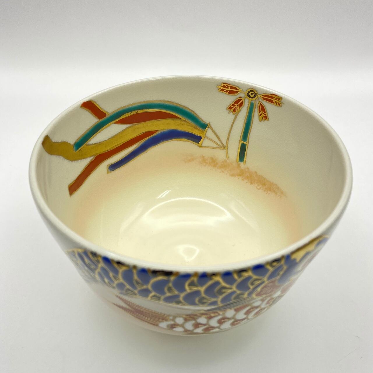新古】茶碗 色絵 鯉幟 橋本紫雲 共箱入 | 茶道具 錦玉堂