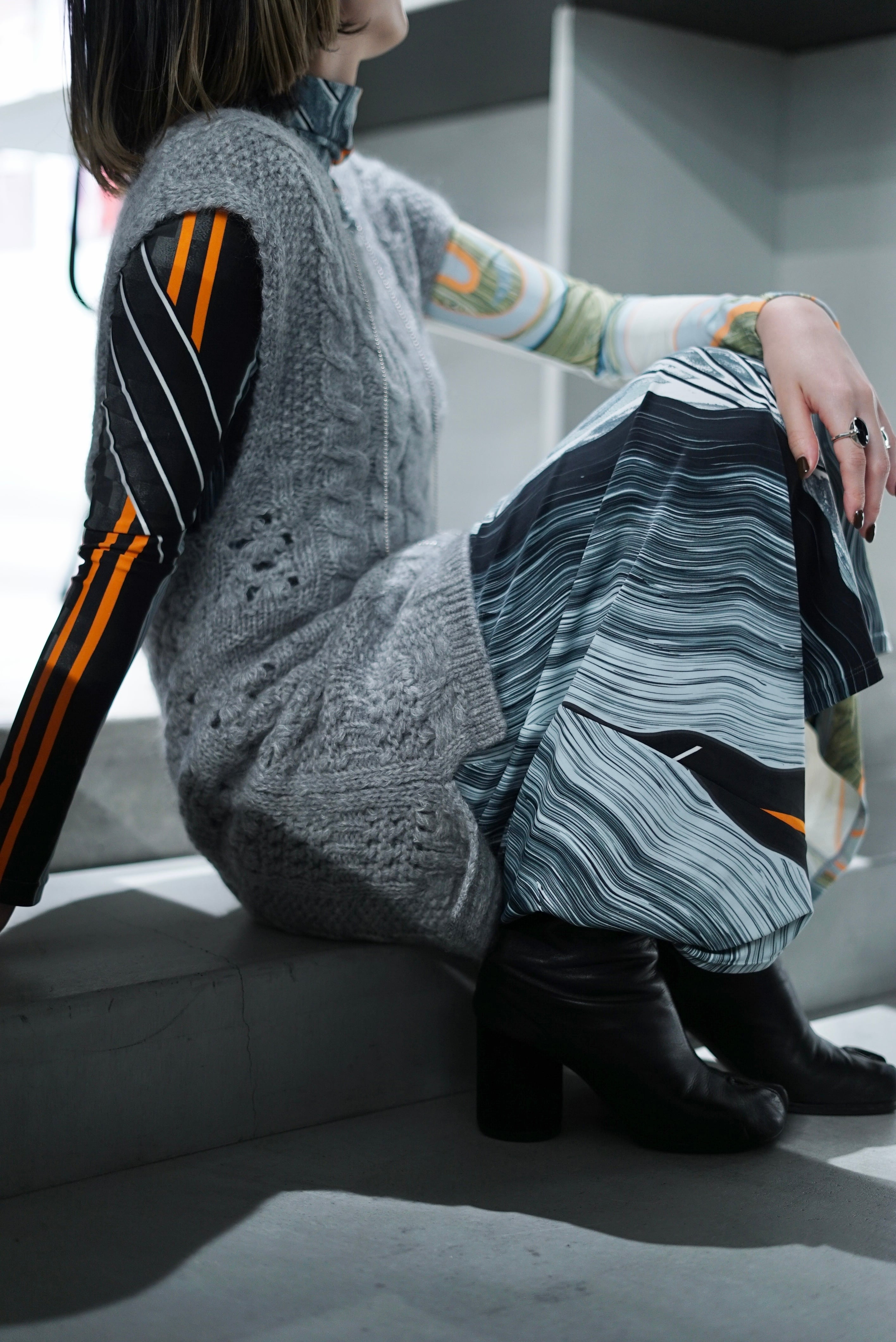 Mame Kurogouchi / Multi-Pattern Cable Sleeveless Knitted Mame Kurogouchi / Multi-Pattern Cable Sleeveless Knitted