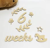 月齢フォトグッズ 月齢フォト レターバナー 木製 ニューボーンフォト ウッドレター 月齢カード マンスリーカード 記念日フォト 月齢カード 27枚セット 撮影道具 記念写真 出産祝い 成長記録 プレゼント 誕生日