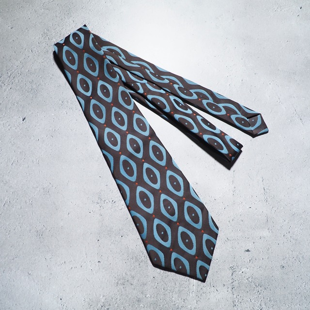 1990s Geometric contemporary art Embbossed vintage Tie