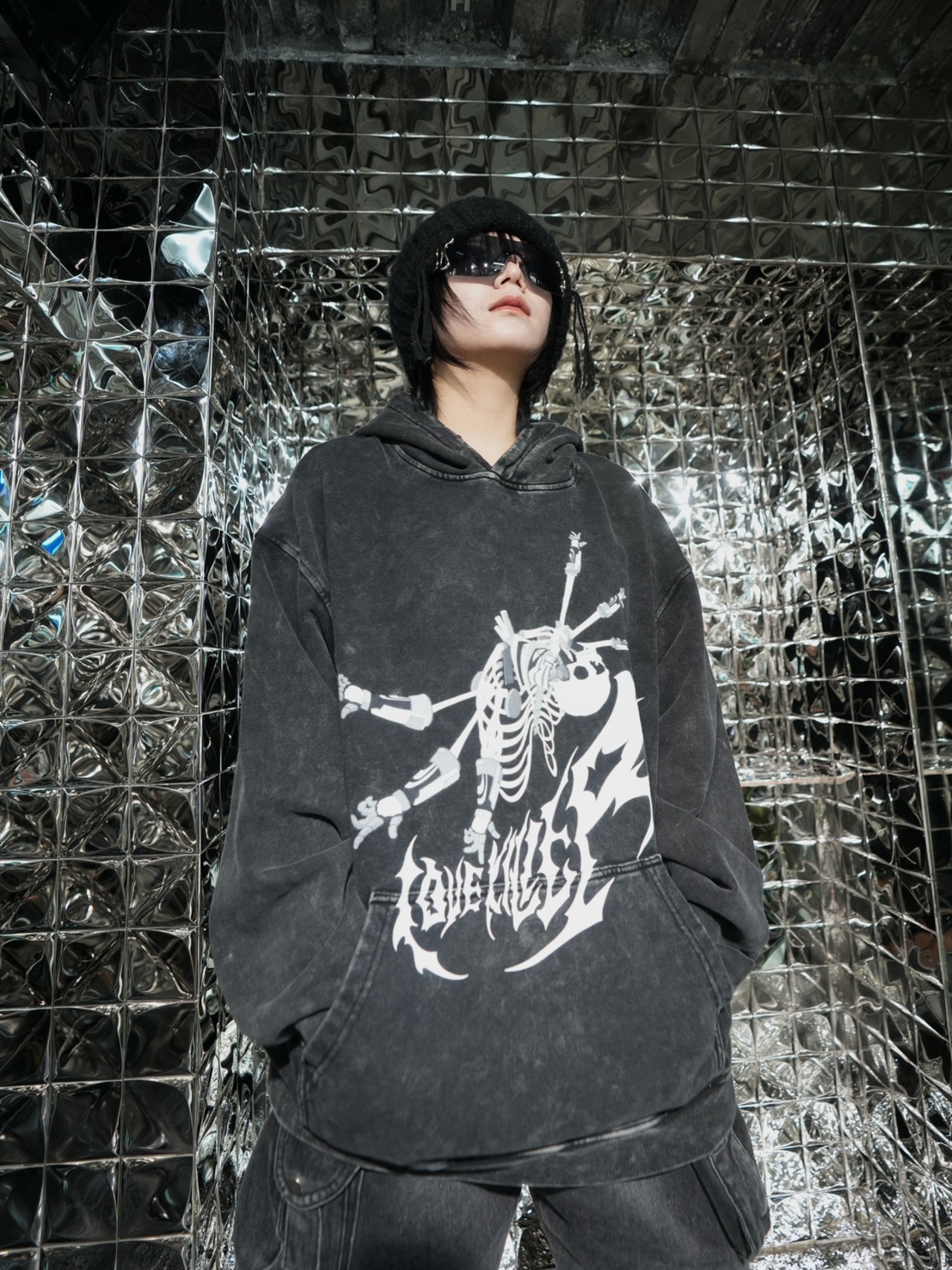 【LOVE KILLER】Skull golem Graphic logo hoodie by ruptivey
