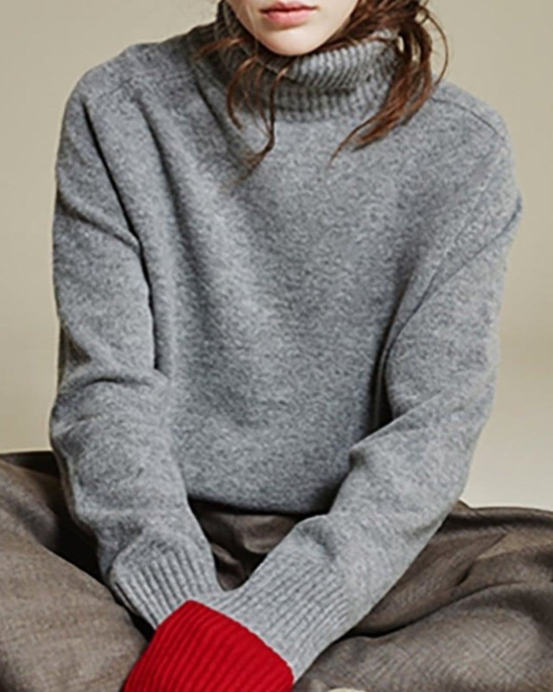 bicolor turtleneck knit. A1260 | Lucy's Select bicolor turtleneck knit. A1260 | Lucy's Select