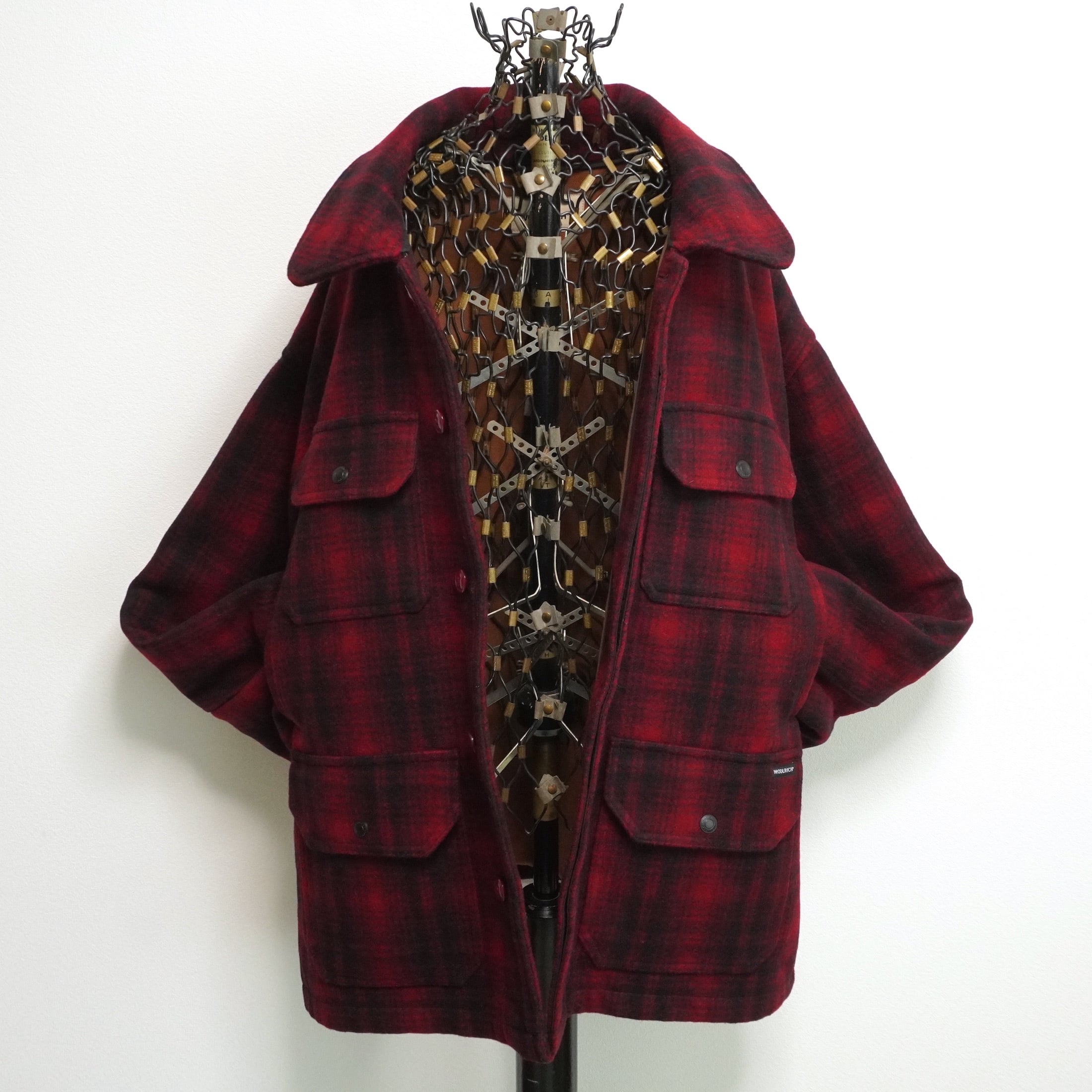 ウールリッチ　ヴィンテージ　ウール　マッキーノジャケット　USA USA VINTAGE Woolrich CHECK PATTERNED WOOL MACKINAW SHIRT