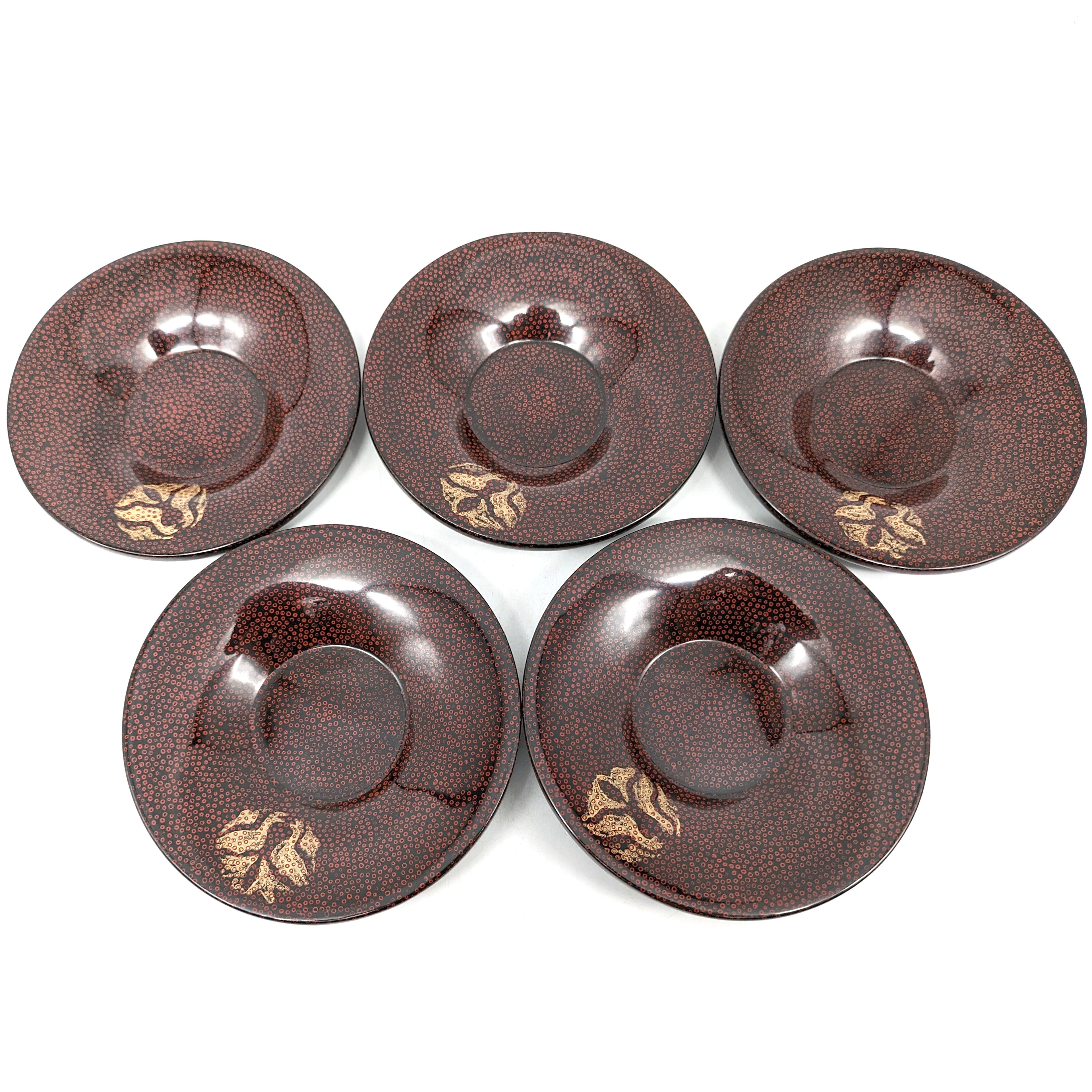 津軽塗 七々子塗 茶托 5枚セット 津軽塗 七々子塗 茶托 5枚セット 茶托(5枚) 七々子塗 | 津軽塗 小林