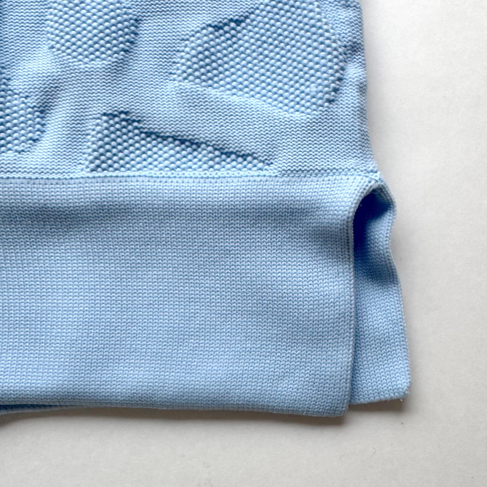 LOGO JACQUARD KNIT POLO -LIGHT BLUE- | 8G SHOOT WEBSTORE
