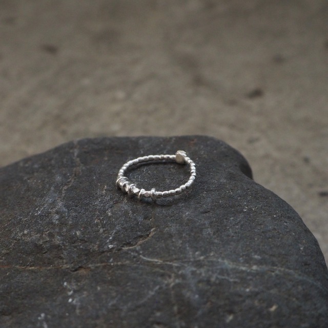 Karen silver beads ring #4