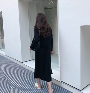 クルーネック カーディガンワンピース AJ1050-D002