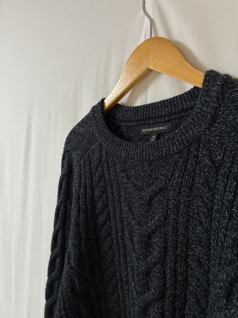Cable Knitting Pattern Crew Neck Sweater
