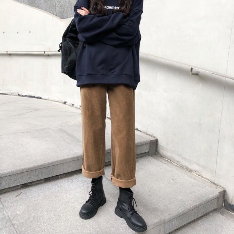タック入り コーデュロイ フルレングスパンツ 2col N00222