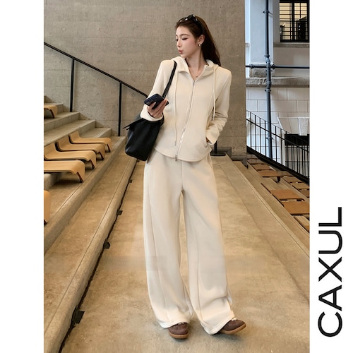 Sculpted Hoodie & Wide Pants SET-UP