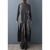 ボタンフロント フェイクレザー セットアップ 00285