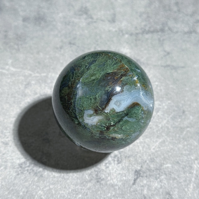 モスアゲート スフィア（丸玉）11♢Moss agate ♢天然石・鉱物・パワーストーン