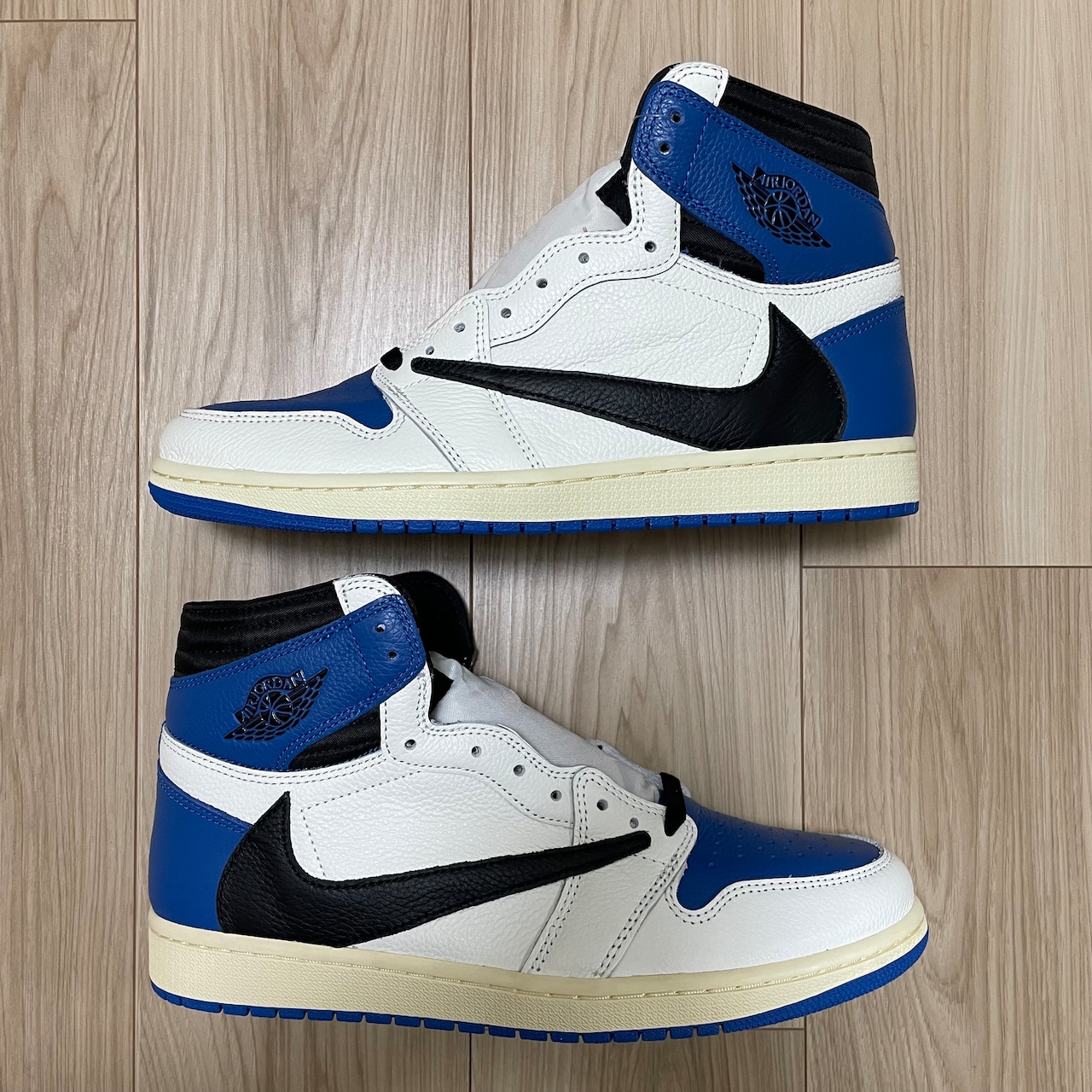 ×TRAVIS SCOTT FRAGMENT AIR JORDAN 1 RETRO HIGH OG SP MILITARY BLUE DH3227-105