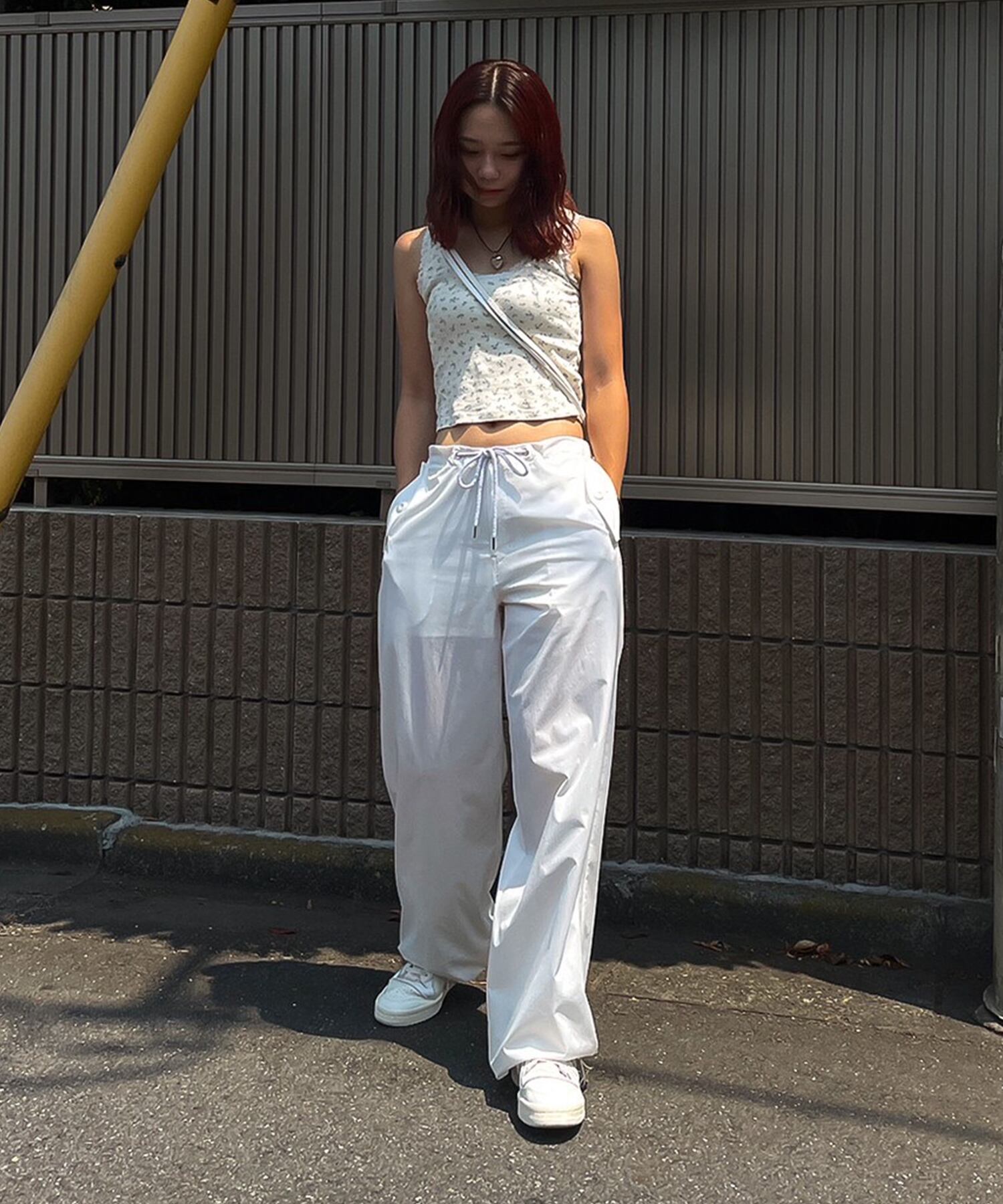 String airy nylon pants | ACLENT（アクレント）
