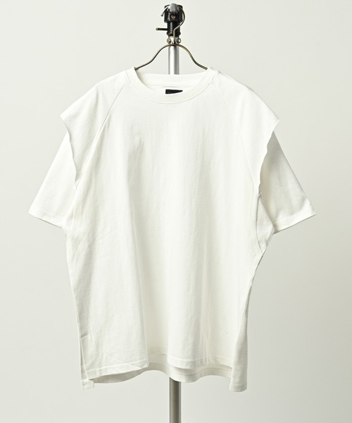 MMMM 16S Jersey Fake Layered Tee (WHT) 14100M26