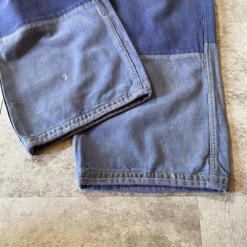 50-60s Savo フレンチワーク パッチワーク ダブルニー パンツ W29 詳細写真7