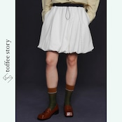 【2color】風のささやきと庭園の記憶:ドローストリングバルーンスカート 《C0231》