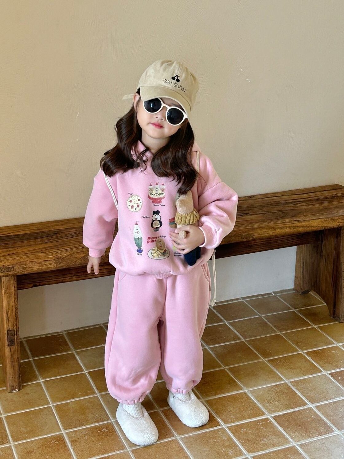 Saturday 90-150cm キッズセットアップ ピンクセットアップ 女の子子供 