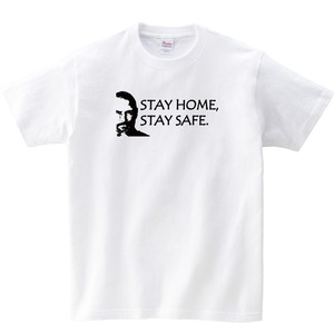 STAY HOME STAY SAF  Tシャツ ms81 ステイホーム ステイセーフ 自宅待機 在宅勤務 マスクもいいけど今は家にいよう！